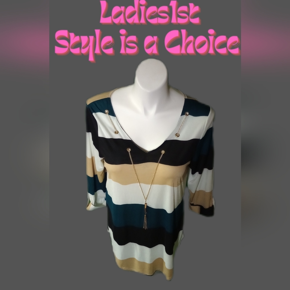 Ashley blue, size L, blue/yellow/white
